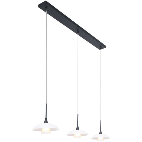 Steinhauer - lampada a sospensione - Tallerken - nero - vetro