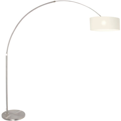 Steinhauer - lampada da terra - Sparkled Light - acciaio - lino