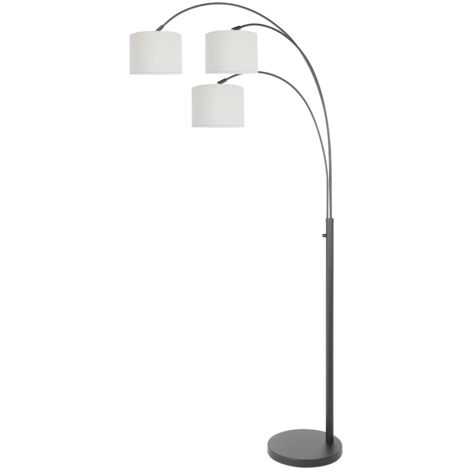 Steinhauer - lampada da terra - Sparkled Light - nero - lino