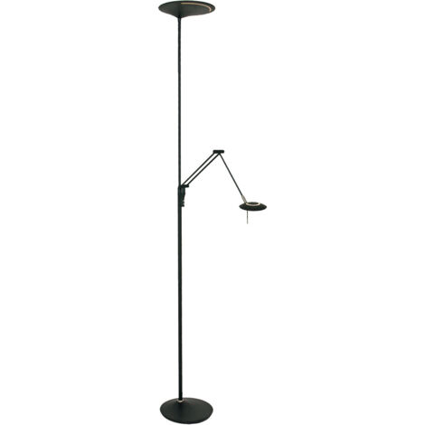 Steinhauer - lampada da terra - Zodiac LED - nero - plastica