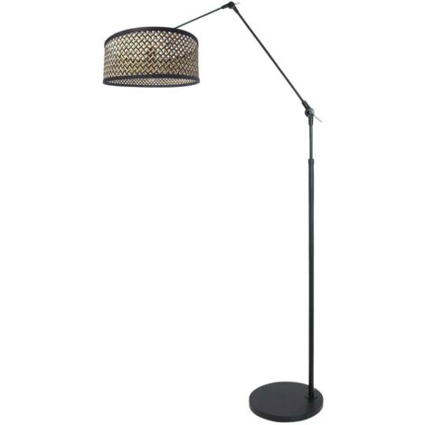 Steinhauer - lampadaire - Prestige Chic - noir - bambou métal -