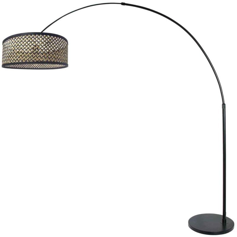 Steinhauer - lampadaire - Sparkled Light - noir - bambou métal -