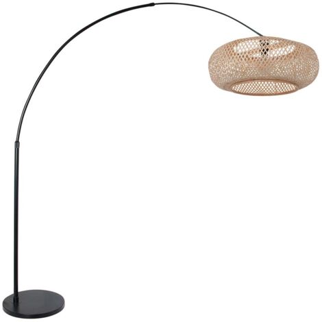 Steinhauer - lampadaire - Sparkled Light - noir - bambou métal -