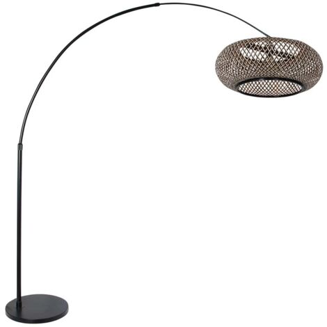 Steinhauer - lampadaire - Sparkled Light - noir - bambou métal -