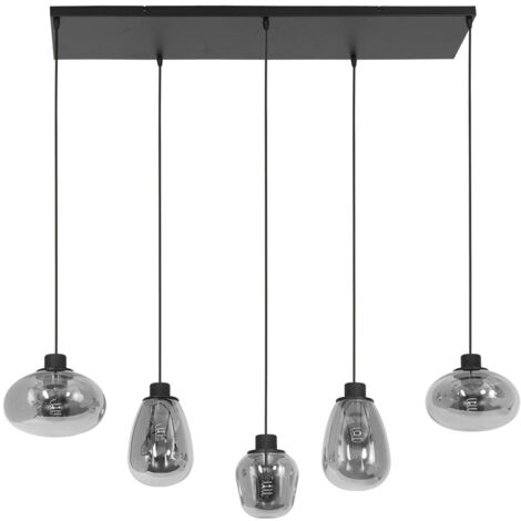 Steinhauer - lámpara colgante - Reflexion - negro - vidrio metal