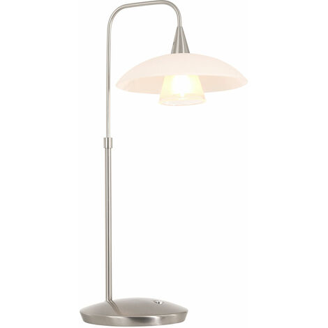 Steinhauer - lámpara de mesa - Tallerken - acero - vidrio metal -