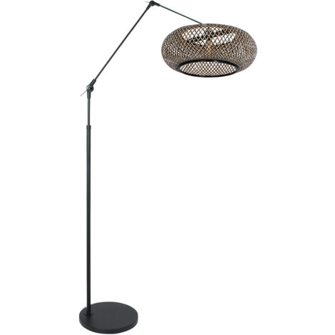 Steinhauer - lámpara de pie - Prestige Chic - negro - bambú metal