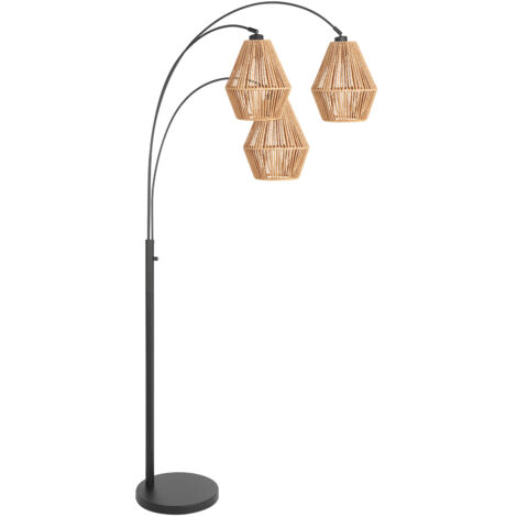 Steinhauer - lámpara de pie - Sparkled Light - natural negro -