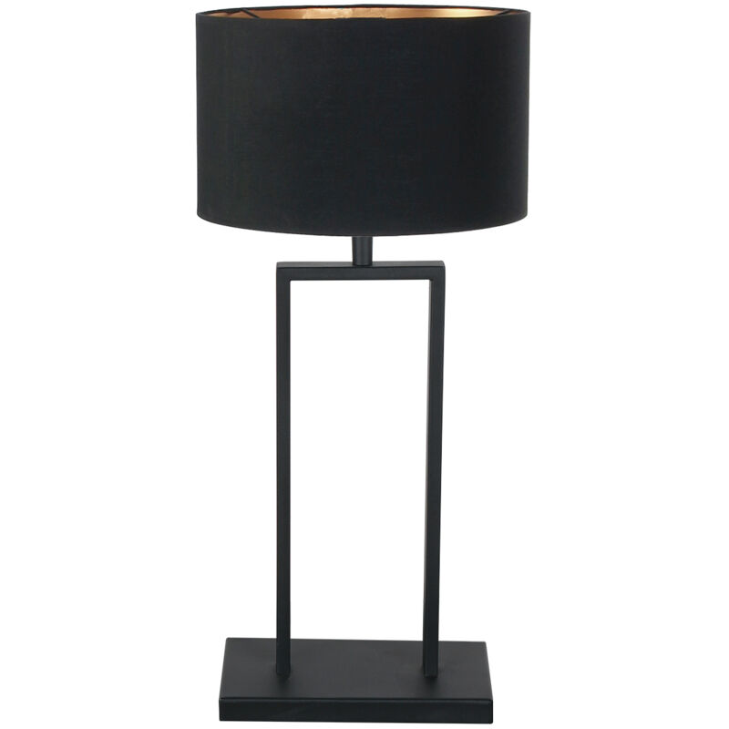 Steinhauer - lampe de table - Stang - noir - lin métal - ø 30cm -