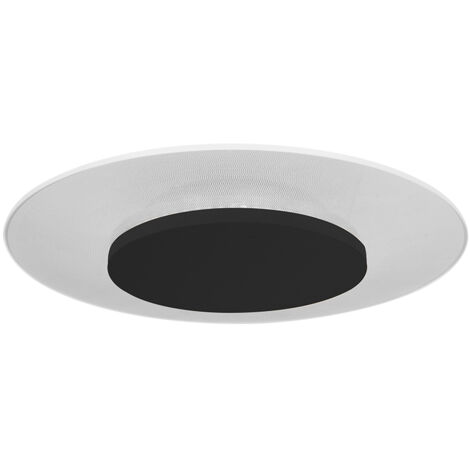 Steinhauer - plafón - Lido - negro - plástico metal - Ø 28cm -