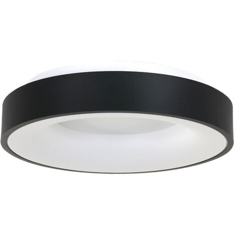 Steinhauer - plafón - Ringlede - negro - plástico metal - Ø 38cm