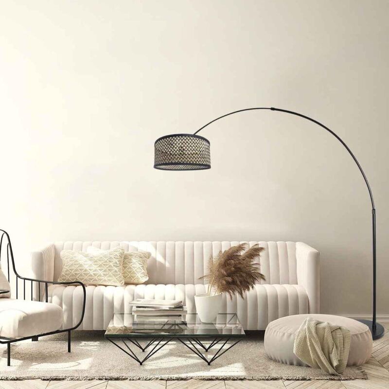 Steinhauer - Stehlampe - Sparkled Light - Schwarz - Bambus Metall