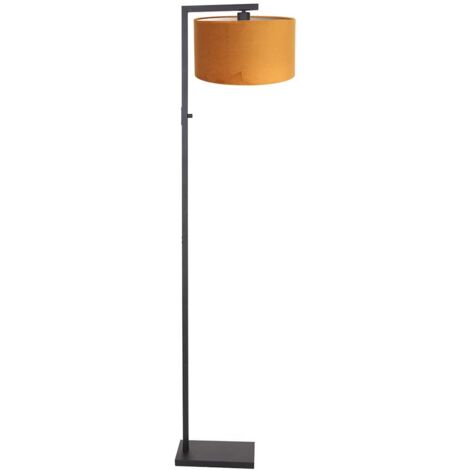 Steinhauer - stehlampe - Stang - schwarz - metall veloursstoff -