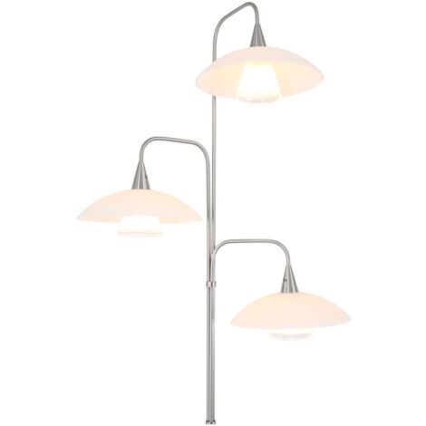 Steinhauer - stehlampe - Tallerken - stahl - glas metall -