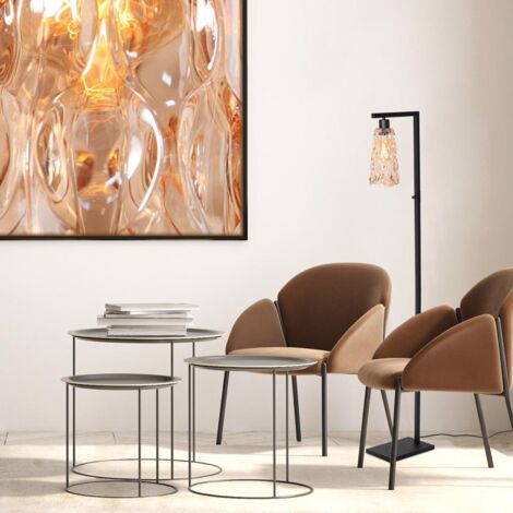 Steinhauer - stehlampe - Vidrio - schwarz - glas metall -