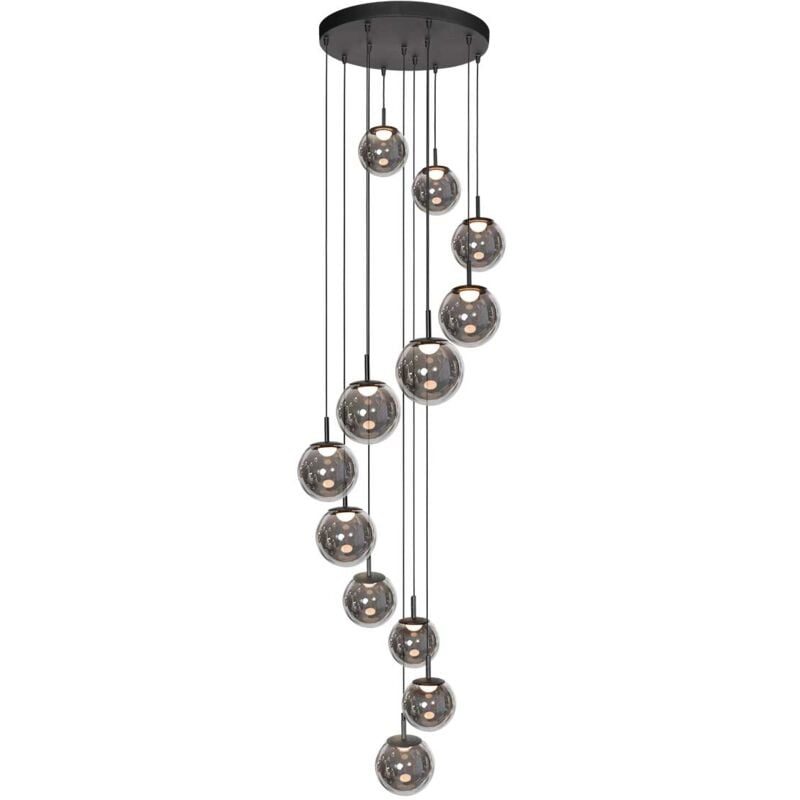 Steinhauer - suspension - Bollique - noir - métal - ø 60cm - led
