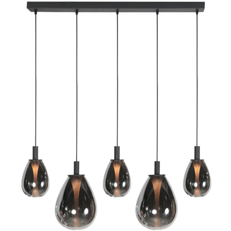 Steinhauer - suspension - Glimsy - noir - verre - grande lampe de
