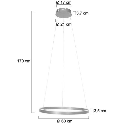 Steinhauer - suspension - Ringlux - acier - métal - Ø 60cm - LED