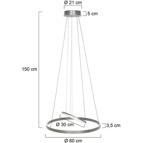 Steinhauer - suspension - Ringlux - acier - métal - Ø 60cm - LED