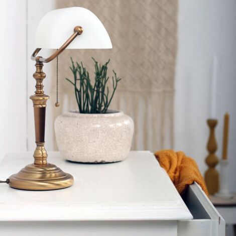 Steinhauer - tischlampe - Ancilla - bronze - glas metall -