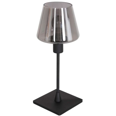 Steinhauer - tischlampe - Ancilla - schwarz - glas metall - Ø