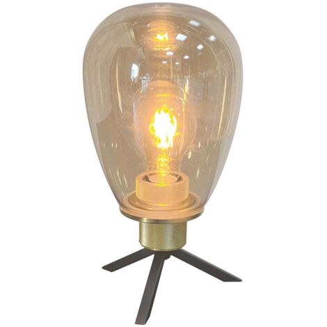 Steinhauer - tischlampe - Reflexion - bernstein - glas metall - Ø