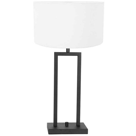 Steinhauer - tischlampe - Stang - schwarz - metall stoff - Ø 30cm