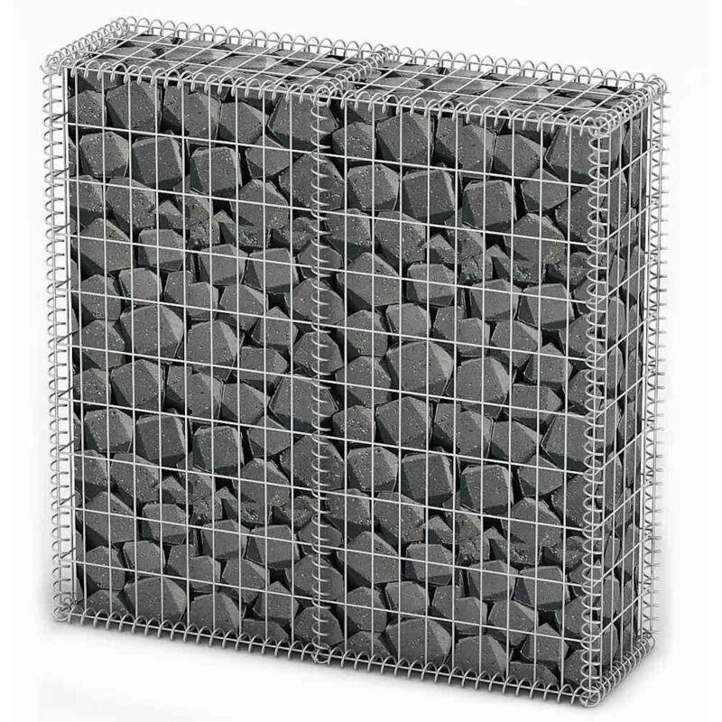 Vidaxl - Steinkorb Gabione Mit Deckeln Verzinkter Draht 100×100×30 Cm