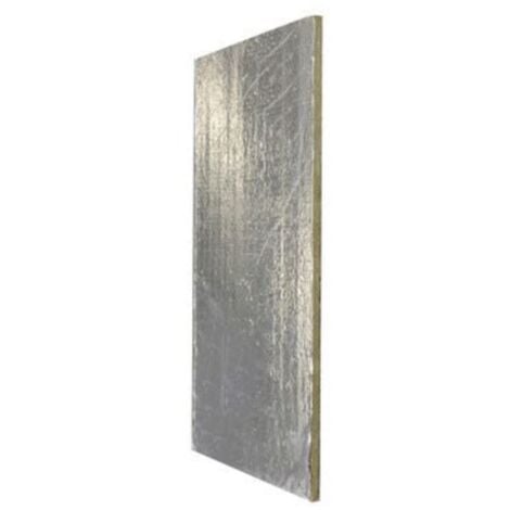 SUINGA Steinwolleplatte für Kamin 100x60x3 cm, 0,6 m2 Nicht brennbare Wärmedämmung mit Aluminium und Klassifizierung A1