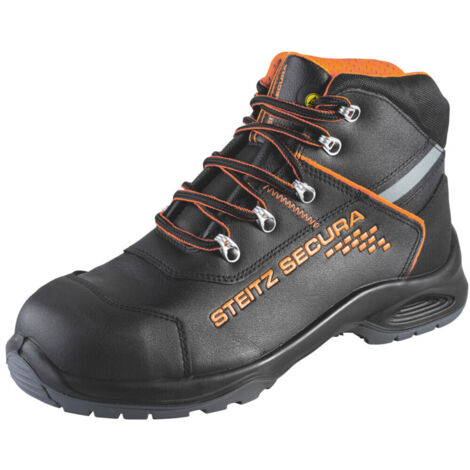 Steitz SECURA Schnürstiefel schwarz/orange VX 7600 PERB, S3 NB, EU-Schuhgröße: 40