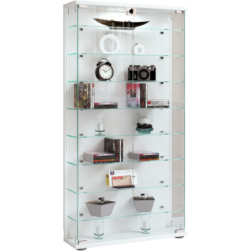Ebuy24 - Stelasl Vitrinenschrank 2 Türen Weiß.