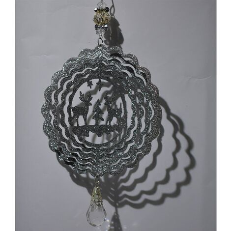 Stella 3d per addobbi albero di natale in argento metallo da decorazioni natalizi