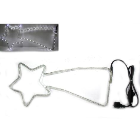 Stella cometa luminosa con luci led addobbi natalizi decorazioni natale esterno interno cm 67 multicolor bianco freddo o caldo - colorigenerali: BIANCO FREDDO - MISURA: BASE