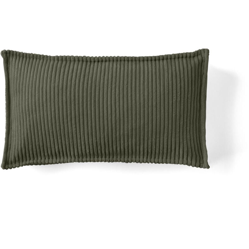 Lisa Design - Stella - coussin - en velours côtelé - 32x57 cm - vert