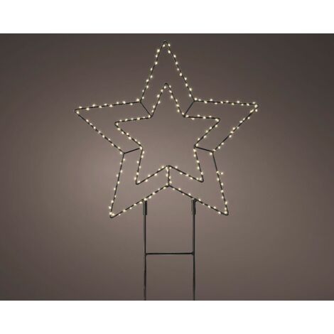 STELLA DI METALLO CON LED LUCE CALDA DIAM 38CM