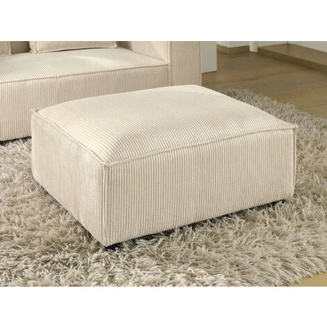 Stella – hocker aus cordsamt – moderner stil - beige