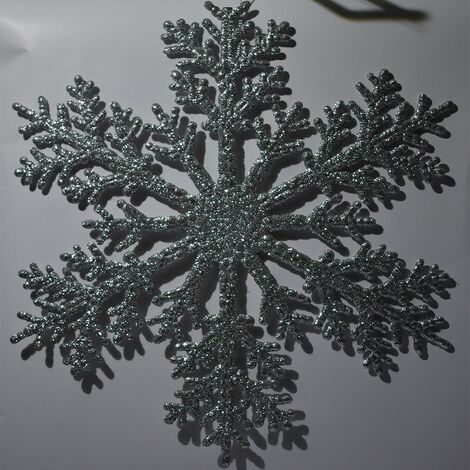 Stella in argento Decorazioni natalizie addobbi palline per albero di natale GR