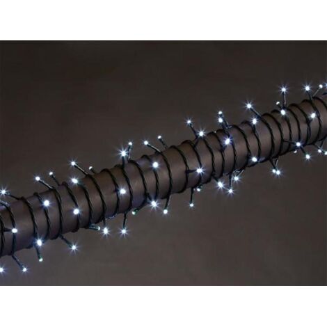 STELLA LED - 40 m - 600 lampade bianche - filo verde - 24 V