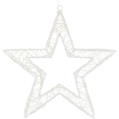 Stella luminosa a LED a luce calda, con Timer e adattatore, per esterno -1140 LED - 50 cm
