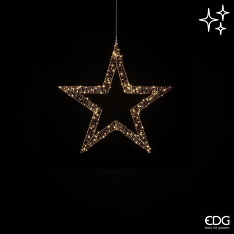 Stella luminosa a LED a luce calda, con Timer e adattatore, per esterno -Ø 40 cm