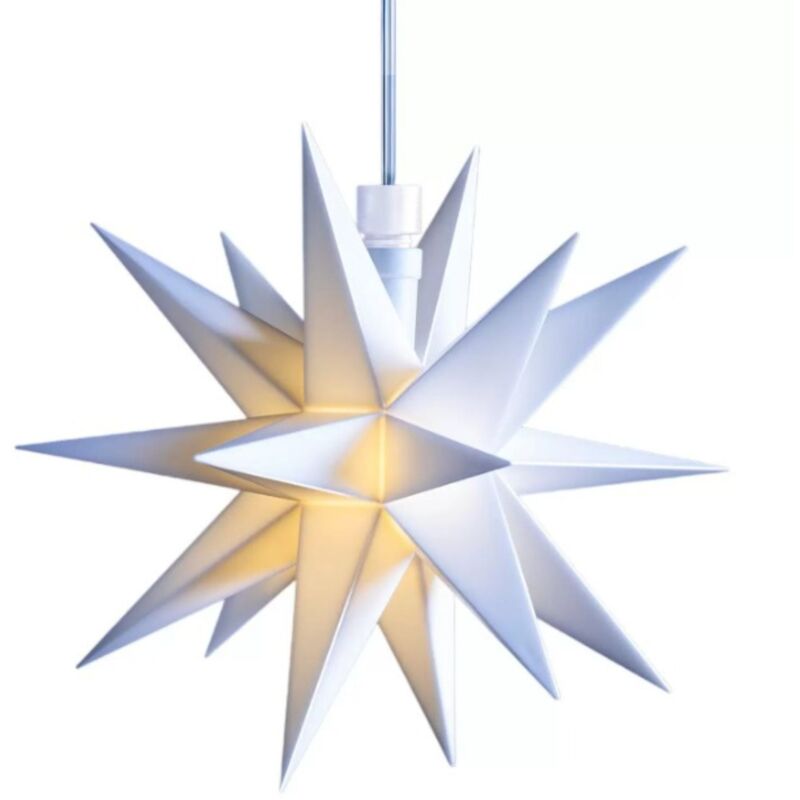 Stella Luminosa Bianca Led a 18 Punte Luce Bianca