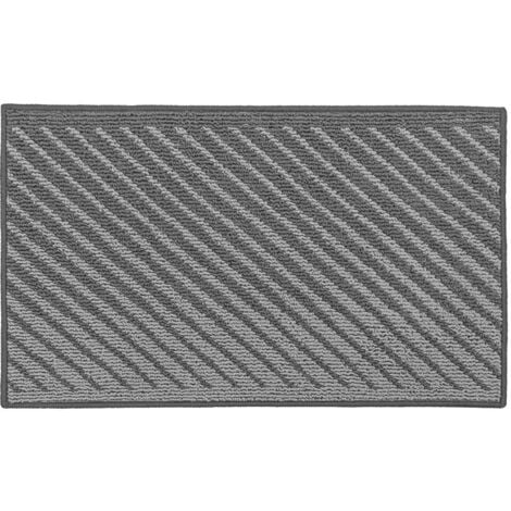 JVL Stellar Machine Washable Latex Backed Doormat, 50x80cm, Grey