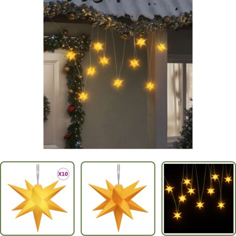 Stelle a LED -  Luci di Natale 10 LED Gialle 10 cm