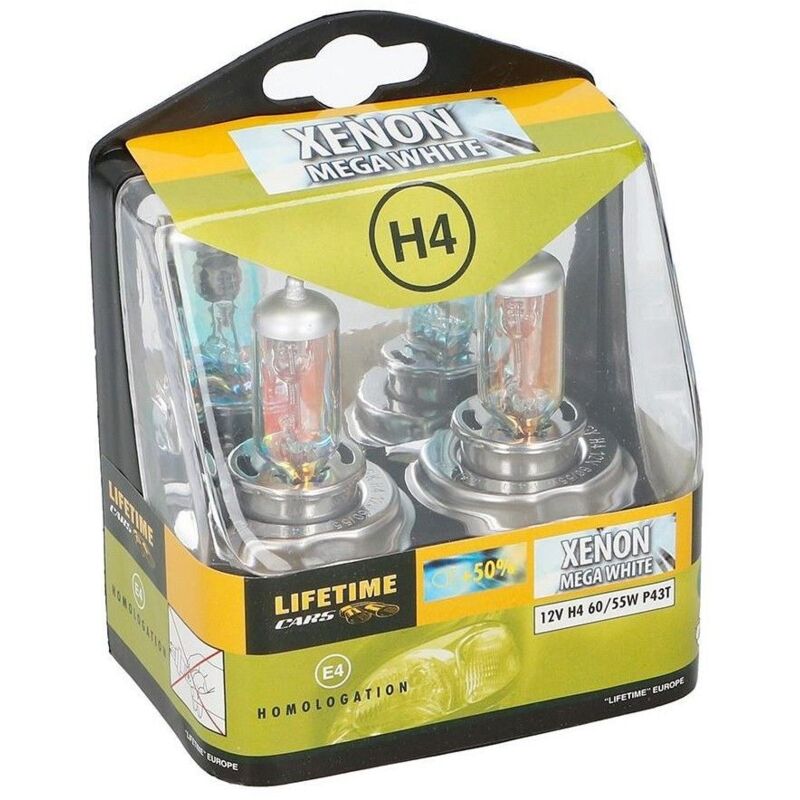 Dunlop Set Mit 2 Grundig Xenon-autolampen 12 V H4