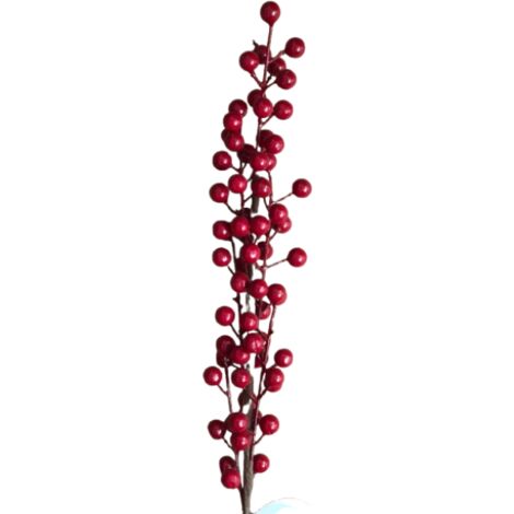 Stelo bacche rosso 62cm Due esse christmas