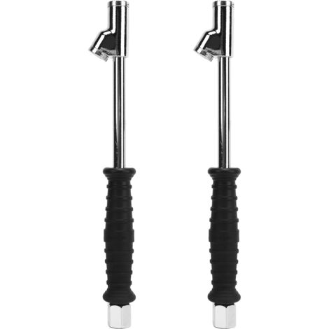 Stelo gonfiabile per pneumatici auto, 2 pezzi, mandrino per camion a doppia testa da 1/4 di pollice, compatibile con gli accessori per il gonfiaggio delle pompe ad aria dei veicoli.