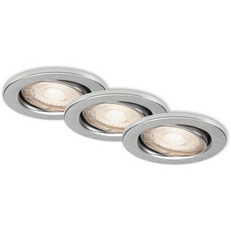 STEN SET 3 FARETTI INCASSO D.8,6CM/5W/460 LM ALLUMINIO