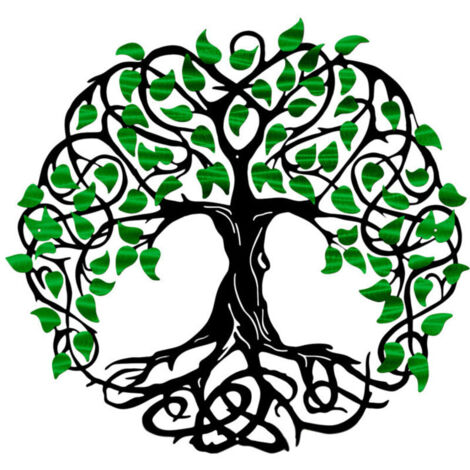 Stencil decorativo con motivo dell'albero della vita, 30x30 cm, riutilizzabile, ideale per dipingere su parquet, pareti o piastrelle.