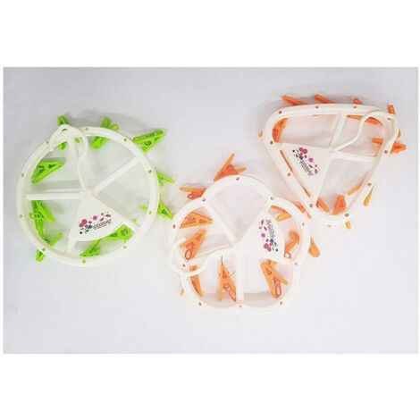 Stendibiancheria 10 Mollette Con Gancio Stendino Plastica Appendibile Da Balcone