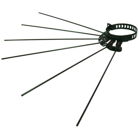 Stendibiancheria a raggera 6 raggi regolabile Ø 8/15 cm smaltato marrone - 6 pz